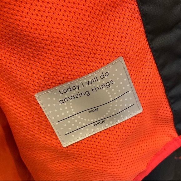 Champion Gray and Orange Windbreaker Jacket Size Youth Large 12 /14 - Picture 6 of 6